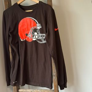 Nike NFL Dri-Fit Cleveland browns long sleeve tee size Small